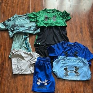 Under Armour Youth Green and Blue Athletic Set